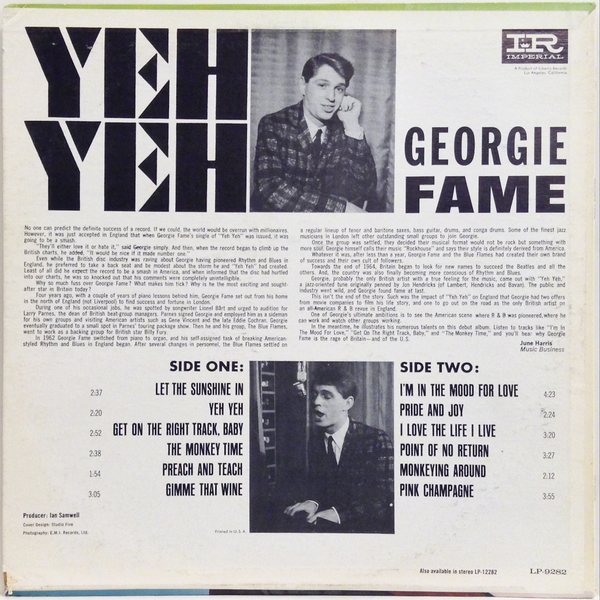 Hi Fi Record Store ジョージー フェイム Georgie Fame Yeh Yeh