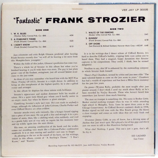 Hi-Fi Record Store | フランク・ストロージャー(Frank Strozier