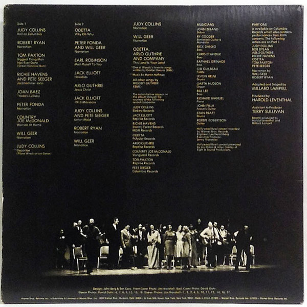 Hi Fi Record Store アーロ ガスリー ジャック エリオット ジュディ コリンズ 他 V A Arlo Guthrie Jack Elliott Judy Collins Etc Tribute To Woody Guthrie Part Two A