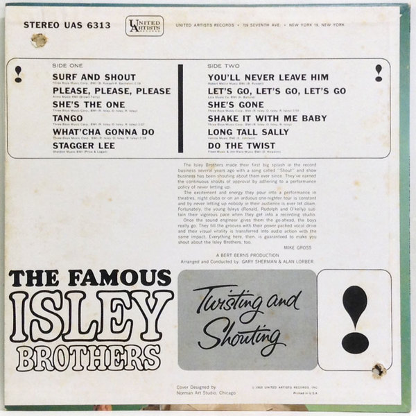 Hi Fi Record Store アイズレー ブラザーズ Isley Brothers The Twisting And Shouting